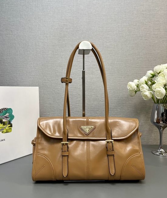 Prada Leather Oil Wax Shoulder Bag 1BD376