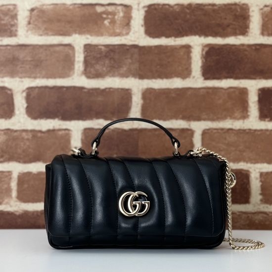 Gucci Embroidered Handbag Black 806017