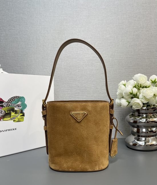 Prada Suede Bucket Bag 1BE078