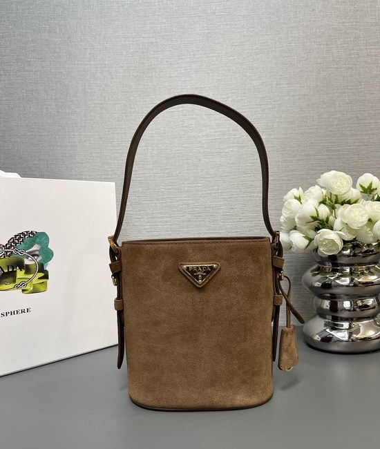 Prada Suede Bucket Bag 1BE078