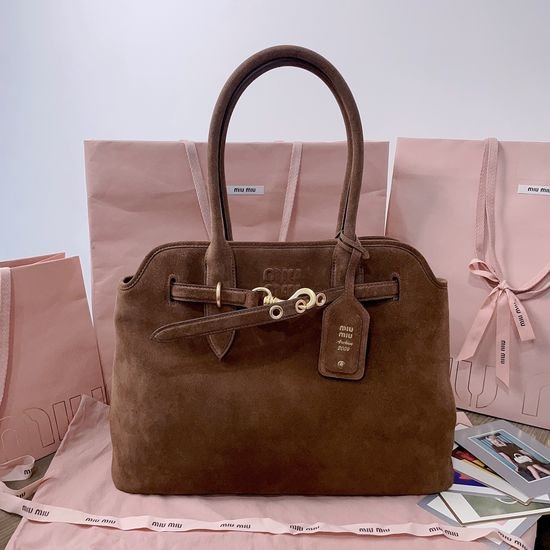 Miu Miu Aventure Nappa Leather Tote Bag 5BG291