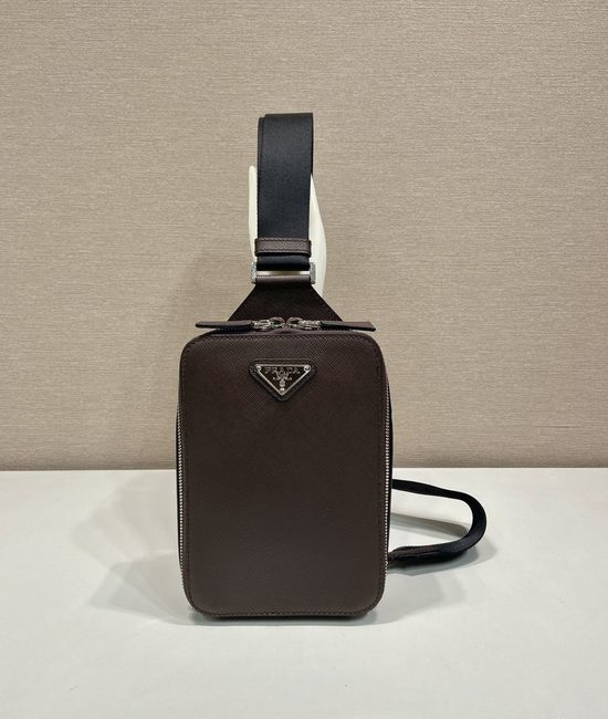 Prada Saffiano Leather Crossbody Chest Bag 2VZ106