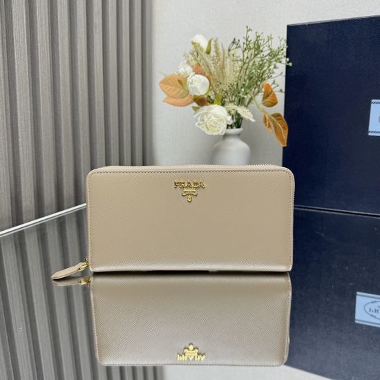 Prada Single Zip Saffiano Leather Wallet 1ML506