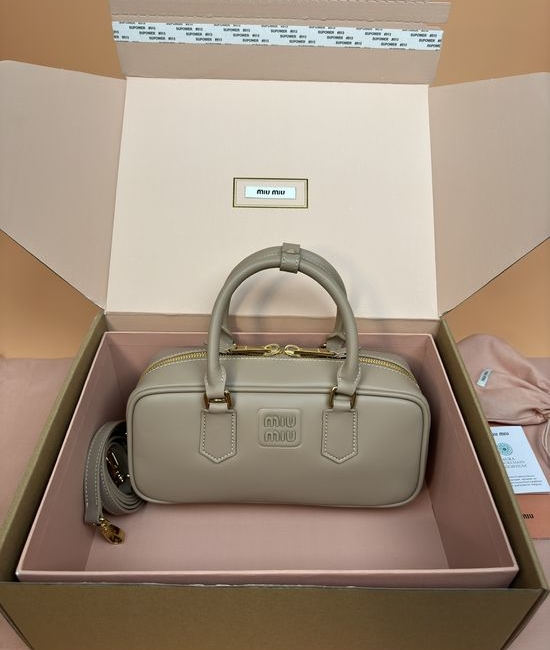 Miu Miu Arcadie Leather Bowling Bag 5BB148