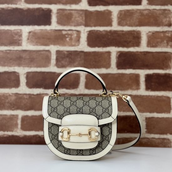 Gucci Handbag Premium Quality Coffee White 781387