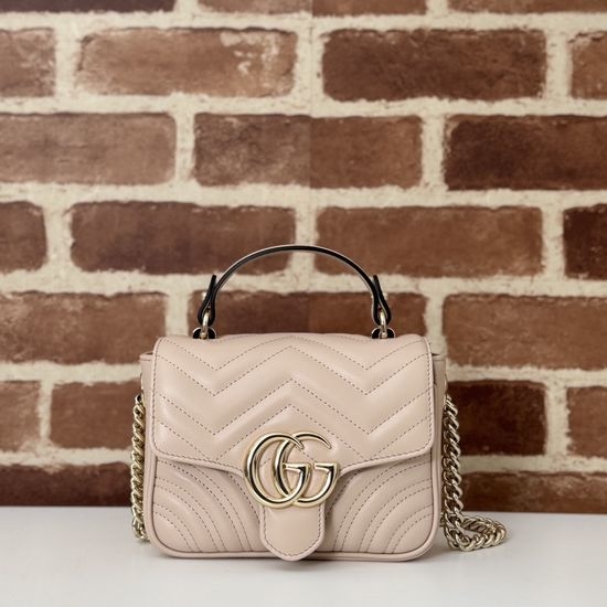 Gucci Crossbody Bag Light Pink Leather 811238