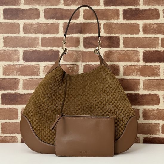 Gucci GG Supreme Suede Embossed Tote Bag 815924