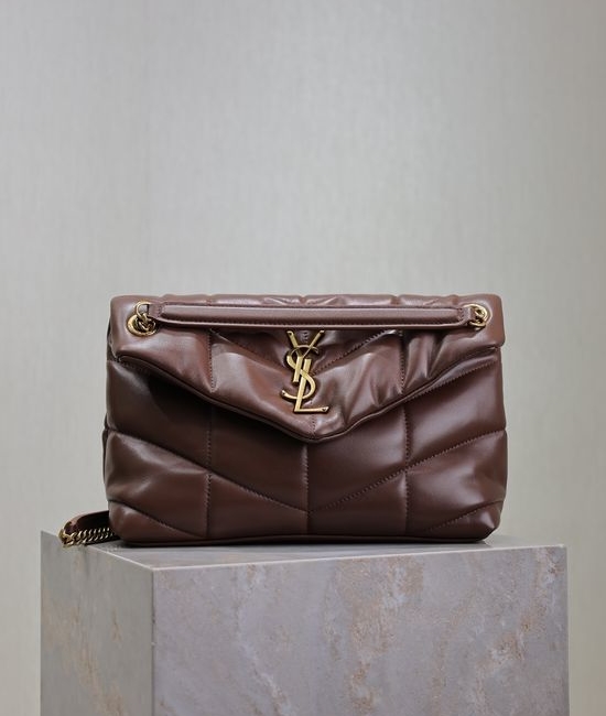 Yves Saint Laurent YSL Loulou Puffer Quilted Lambskin Chain Bag 577476