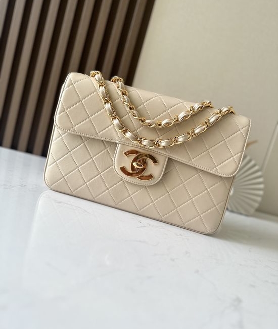 Chanel Classic Flap Large Gold Buckle Bag A2222