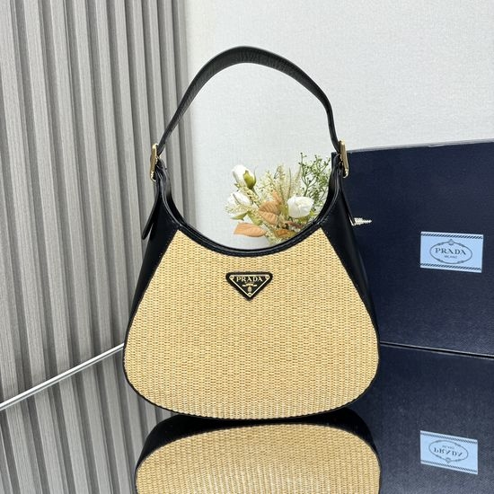 Prada Cleo Raffia Crossbody Bag 1BC179