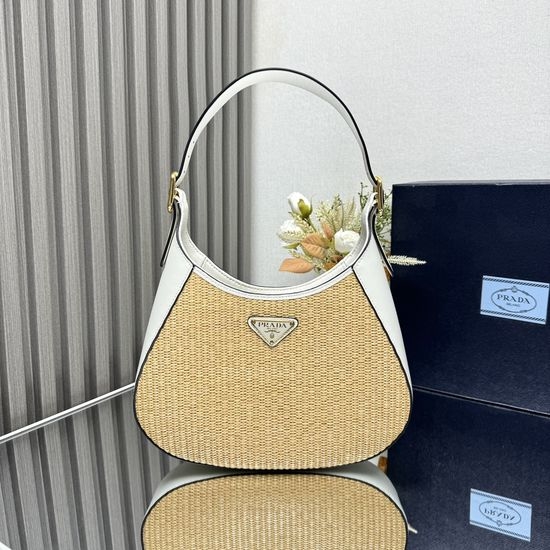 Prada Cleo Raffia Crossbody Bag 1BC179