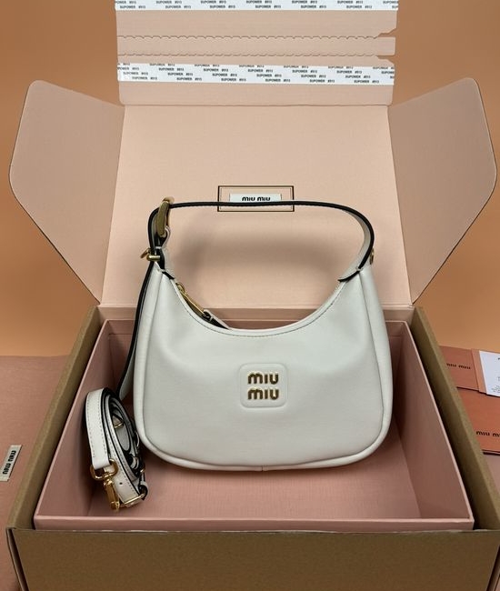 Miu Miu Crescent Leather Top Handle Crossbody Bag 5BP161