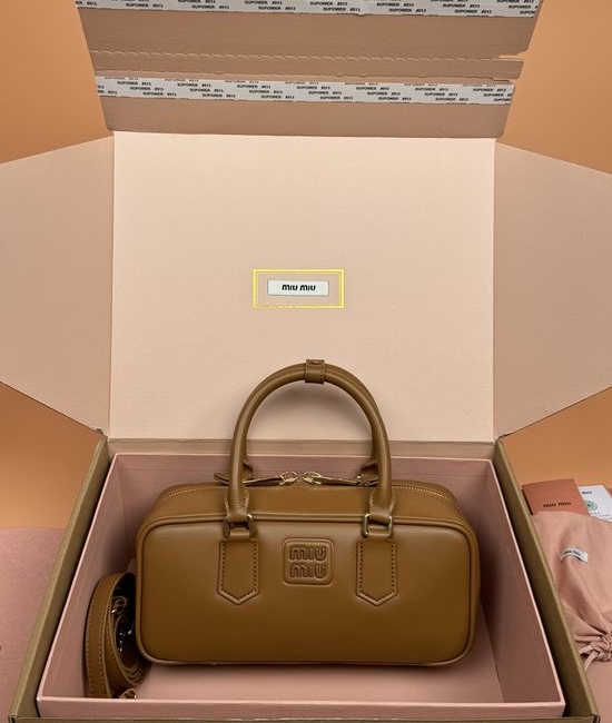 Miu Miu Arcadie Leather Bowling Bag 5BB148