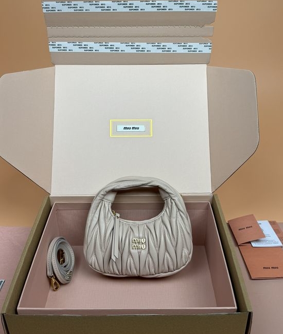 Miu Miu Wander Matelasse Hobo Mini Handbag 5BP078