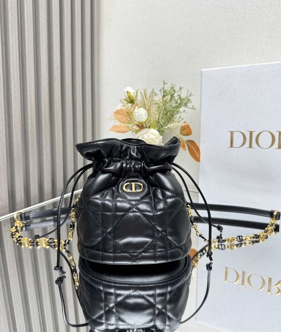 Christian Dior CD Caro Mini Leather Bucket Bag 5223
