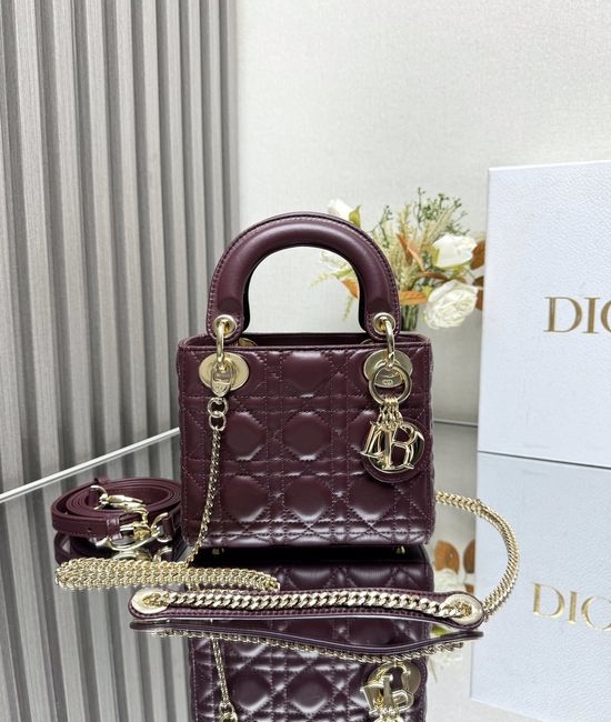 Christian Dior CD Lady Lambskin Shoulder Bag 0505