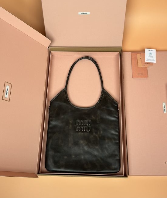 Miu Miu IVY Vintage Leather Tote Bag 5BG231