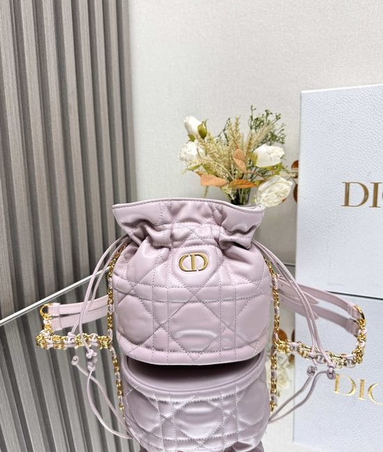 Christian Dior CD Caro Mini Drawstring Bucket Bag 5223