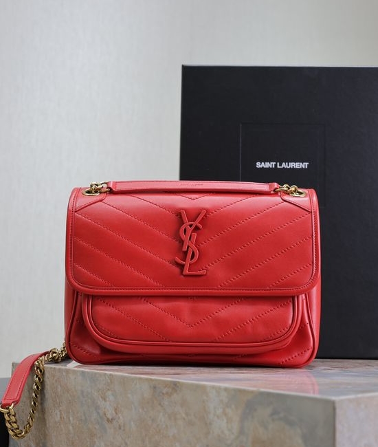 Yves Saint Laurent YSL Niki Lambskin Leather Handbag 498894