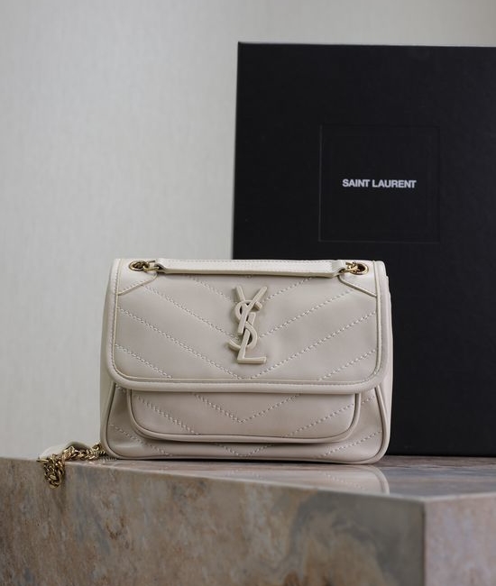 Yves Saint Laurent YSL Niki Lambskin Leather Handbag 533037