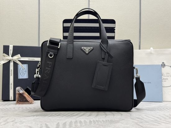 Prada Saffiano Leather Briefcase 2VE368