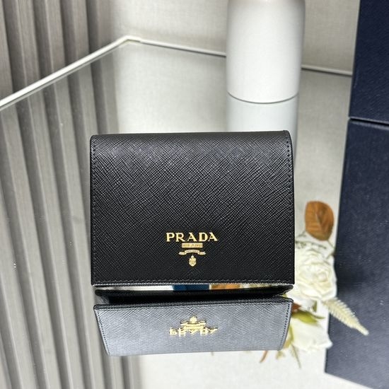 Prada Saffiano Leather Short Wallet 1MV204