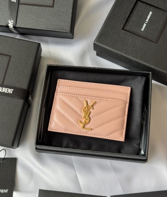 Yves Saint Laurent YSL MONOGRAM Matelasse Leather Card Holder 423291