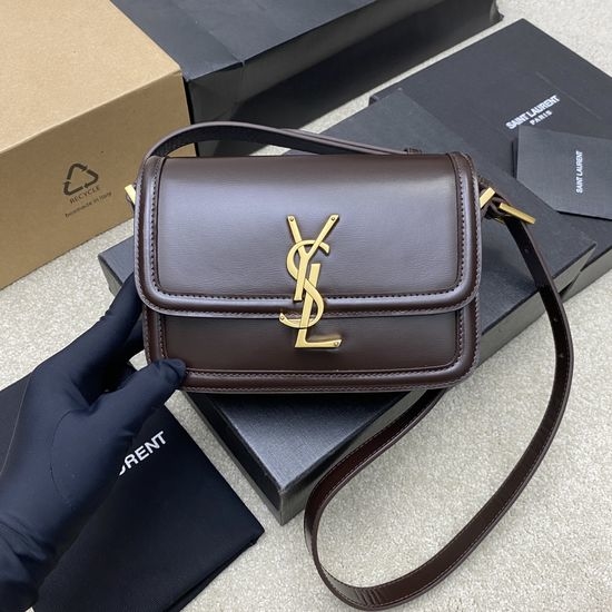 Yves Saint Laurent YSL Solferino Box Leather Satchel 634306