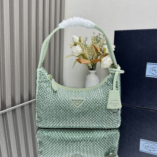 Prada Hobo Rhinestone Handbag 1NE515
