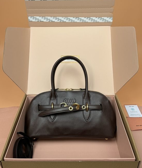 Miu Miu Aventure Nappa Leather Satchel Heather 5BB168