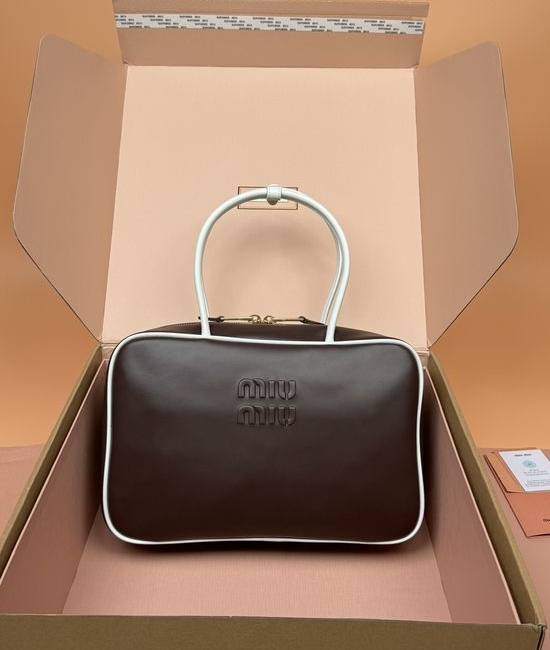 Miu Miu Beau Leather Color Block Handbag 5BB117