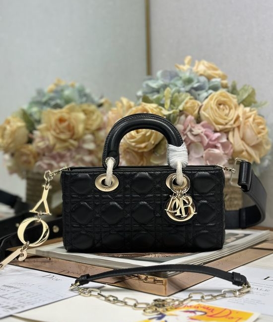 Christian Dior CD Lady DJoy Bag Black Lambskin 0540