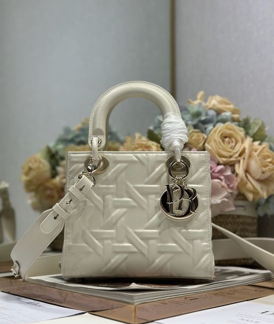 Christian Dior CD Lady Christian Dior CD Quilted Leather Handbag 0538
