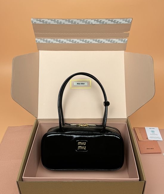 Miu Miu Beau Patent Leather Top Handle Bag 5BB173