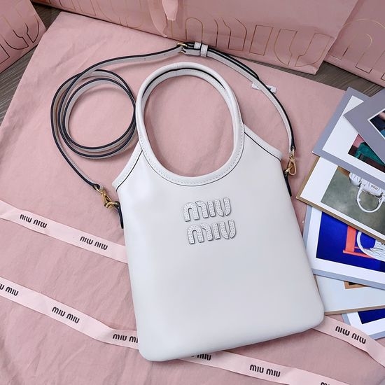 Miu Miu Embossed Logo Mini Tote Bag 5BA281
