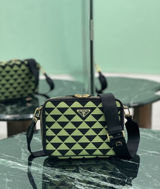 Prada Embroidered Fabric Messenger Bag 2VH069