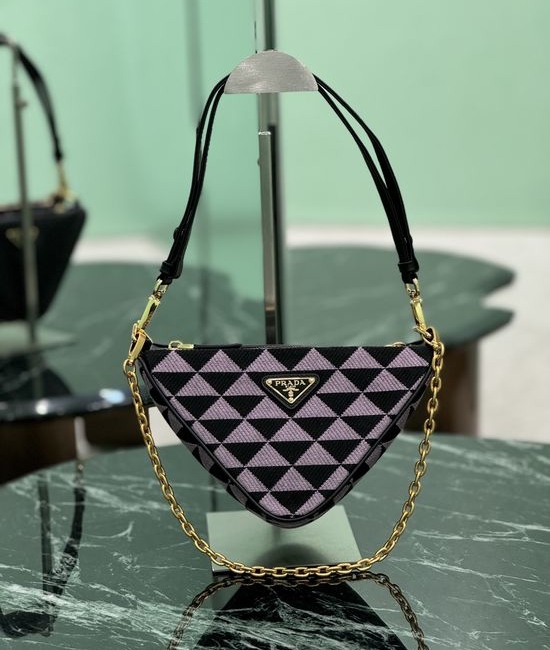 Prada Twin Triangle Convertible Shoulder Bag 1BC176