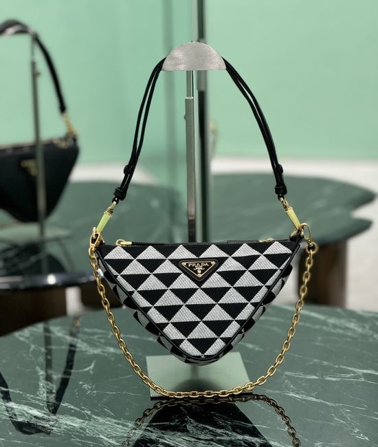 Prada Twin Triangle Convertible Shoulder Bag 1BC176