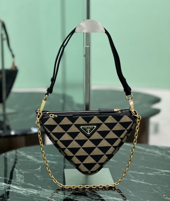 Prada Twin Triangle Convertible Shoulder Bag 1BC176