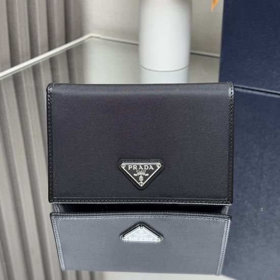 Prada Re-Nylon Passport Holder with Leather Trim 2MV017