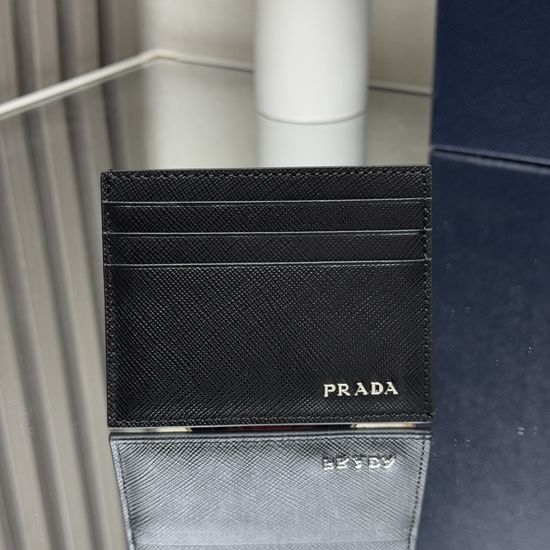 Prada Saffiano Leather Card Holder Wallet 2MC223