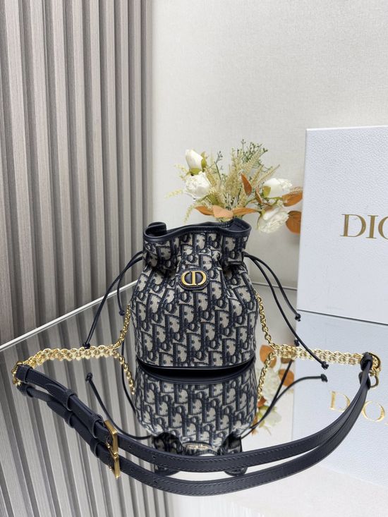 Christian Dior Caro Mini Drawstring Bucket Bag 2374
