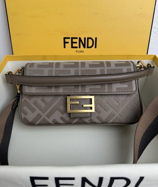 Fendi Baguette FF Logo Embroidered Bag 0159