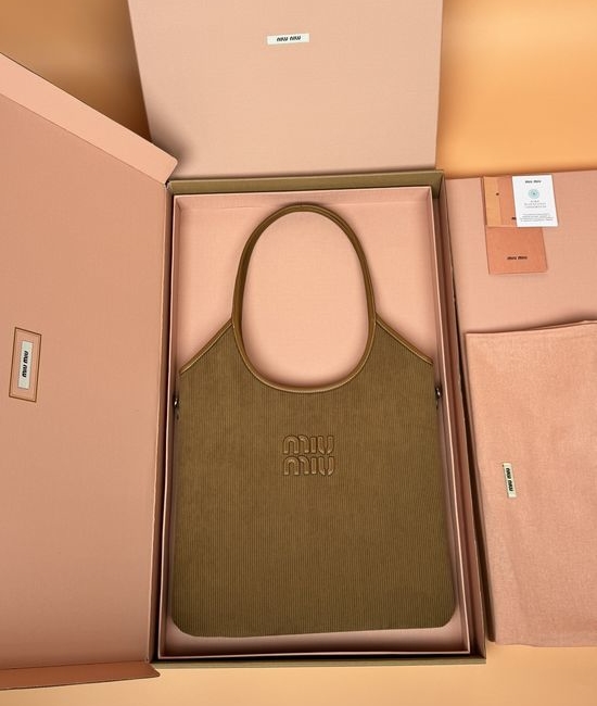 Miu Miu Corduroy Top Handle Shoulder Bag 5BG231