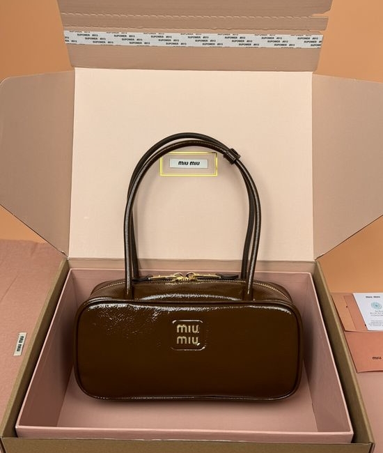 Miu Miu Beau Patent Leather Top Handle Bag 5BB173