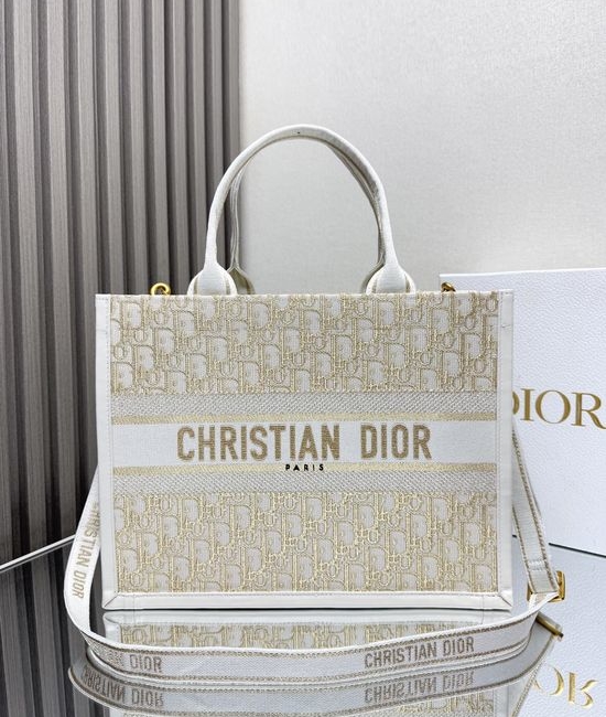 Christian Dior CD Book Tote Embroidered Handbag
