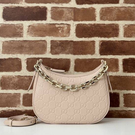 Gucci GG Embossed Grained Pink Bag 815409