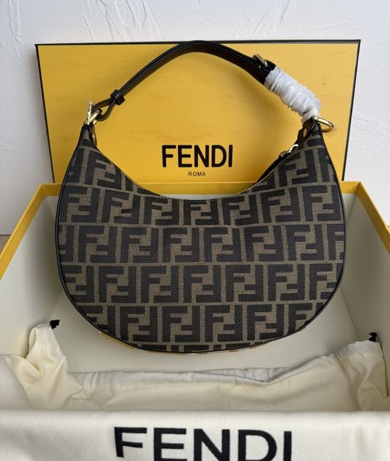 Fendi Fendigraphy Crescent Shoulder Bag 8023