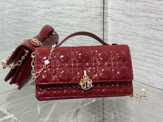 Christian Dior CD Pearl Chain Handbag with Classic 0604