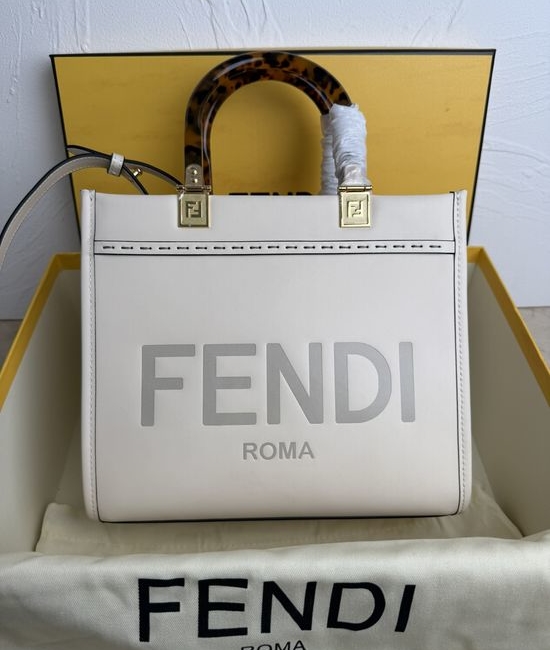 Fendi Embossed Leather Tote Bag 8001
